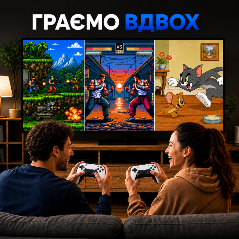 Игровая консоль 64GB, 4К + 2 джойстика с 20000 играми, M8Pro / Портативная игровая приставка для телевизора