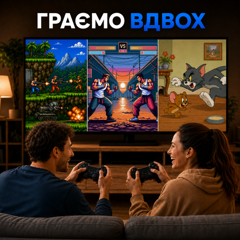 Багатофункціональна ігрова приставка M8 Game Stick 32 ГБ + 2 бездротові геймпади + 10 000 ігор