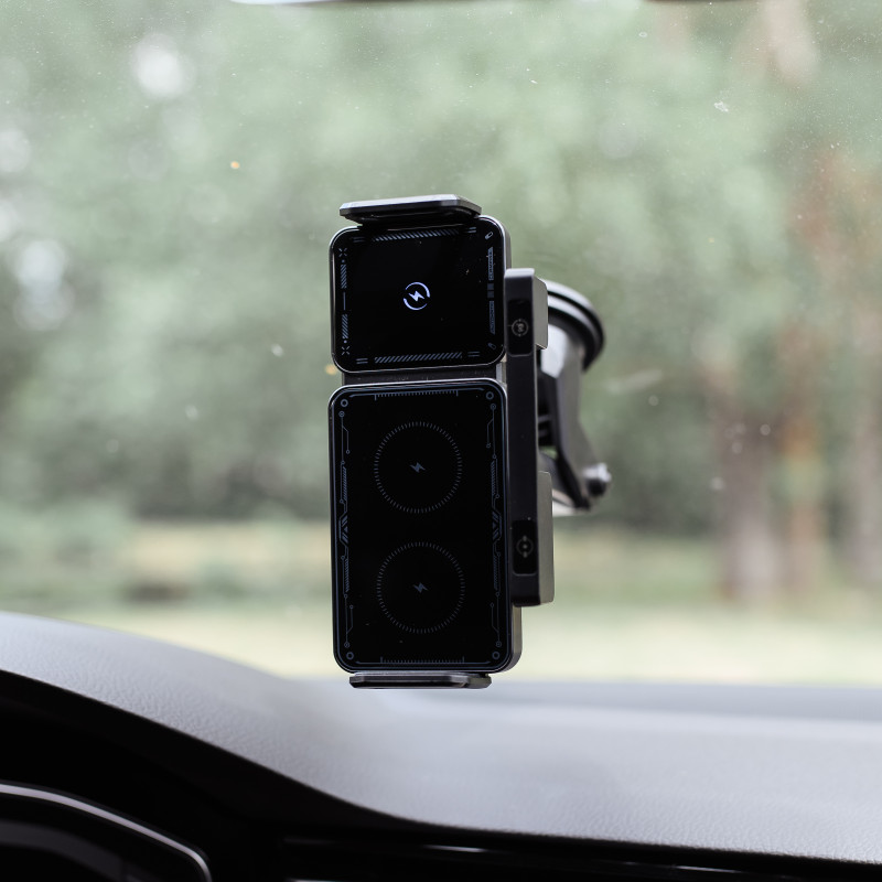 Автомобільний тримач X06 з бездротовою зарядкою 15W