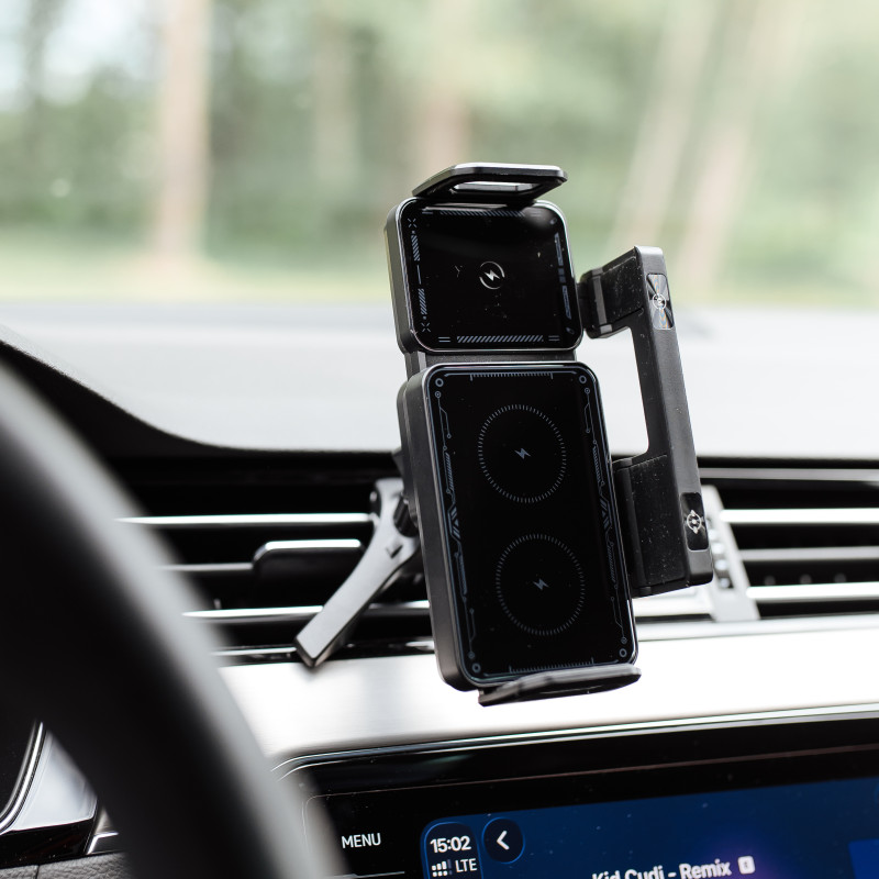 Автомобільний тримач X06 з бездротовою зарядкою 15W