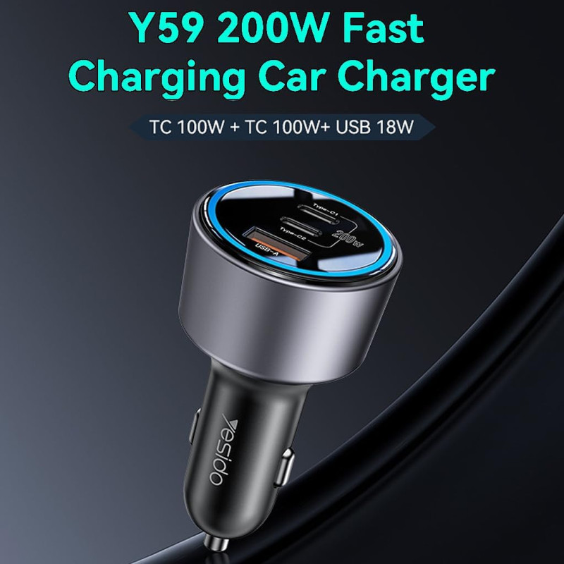 Yesido Y59 автомобильное зарядное устройство 200W