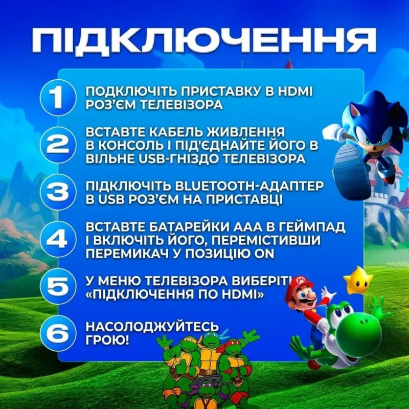 Игровая консоль 64GB, 4К + 2 джойстика с 20000 играми, M8Pro / Портативная игровая приставка для телевизора