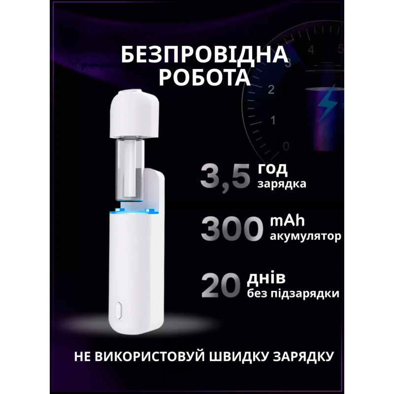 Умный аромадифузор в автомобиль Ultrasonic Black и 6 ароматов