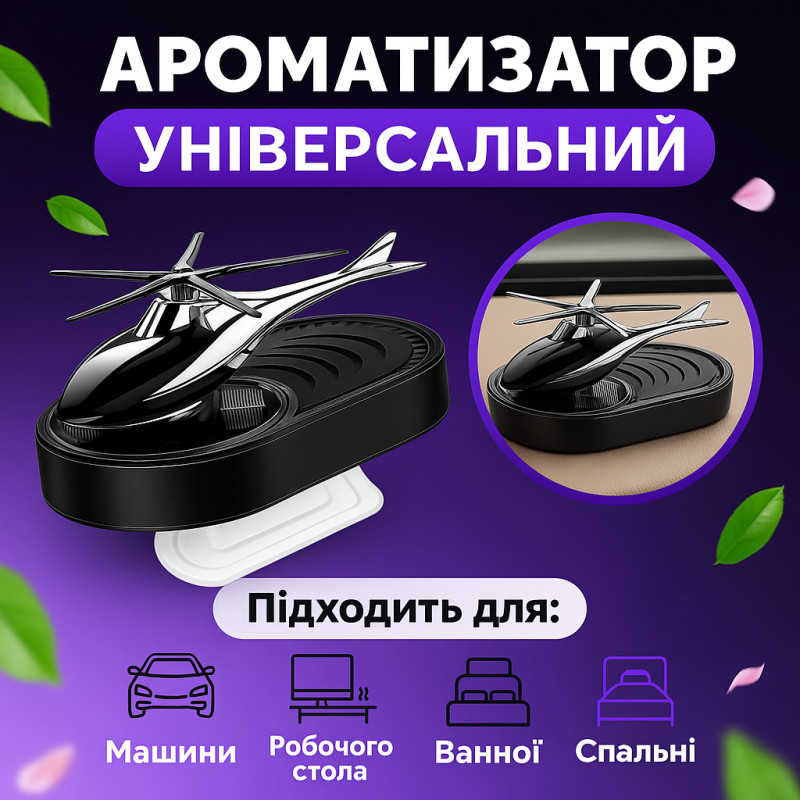 Автомобильный ароматизатор «Вертолёт» (металлик для авто)