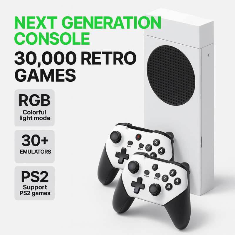 Игровая приставка 4K • 30 000+ игр • 128 ГБ • 2 беспроводных геймпада • HDMI (PS2 / PSP / SEGA / Nintendo)