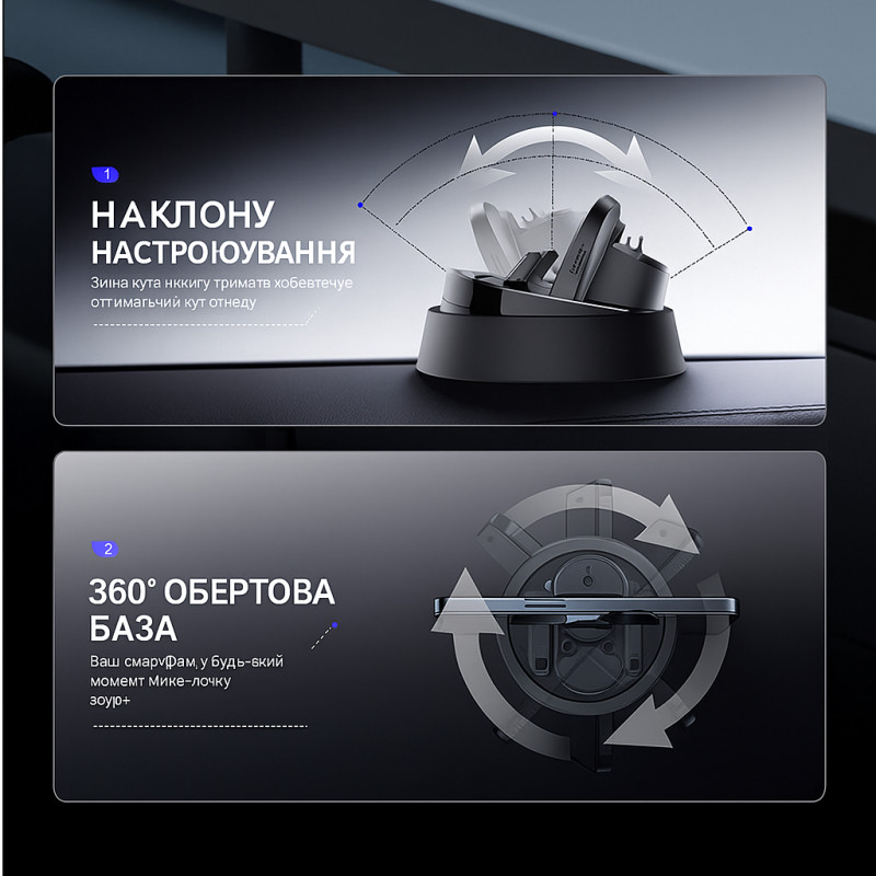 Автомобильный держатель для телефона с интеллектуальным электрозажимом