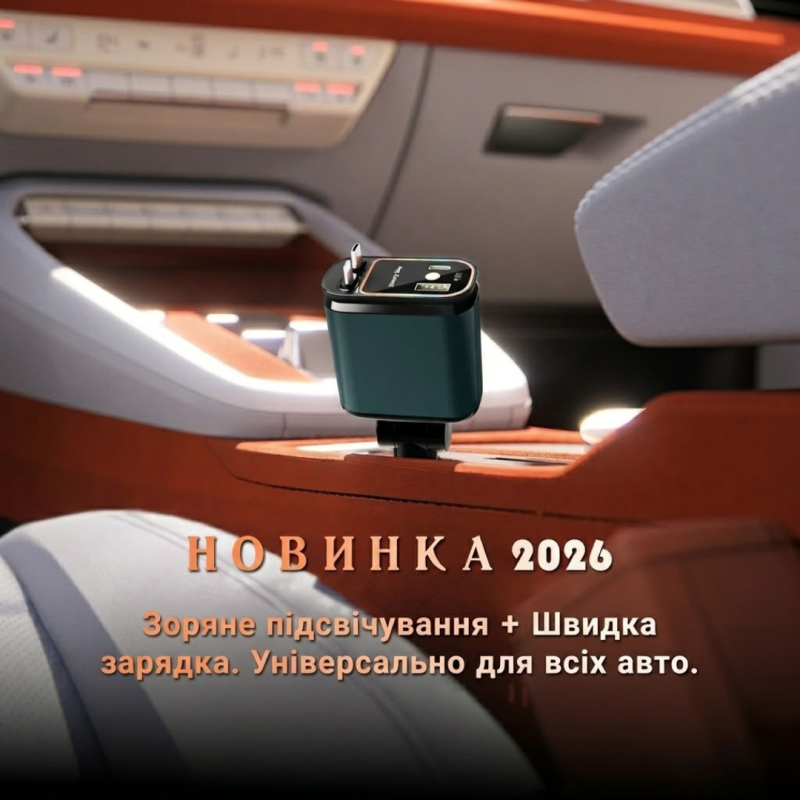 Автомобильный адаптер 4в1 для прикуривателя, быстрая зарядка, черный корпус