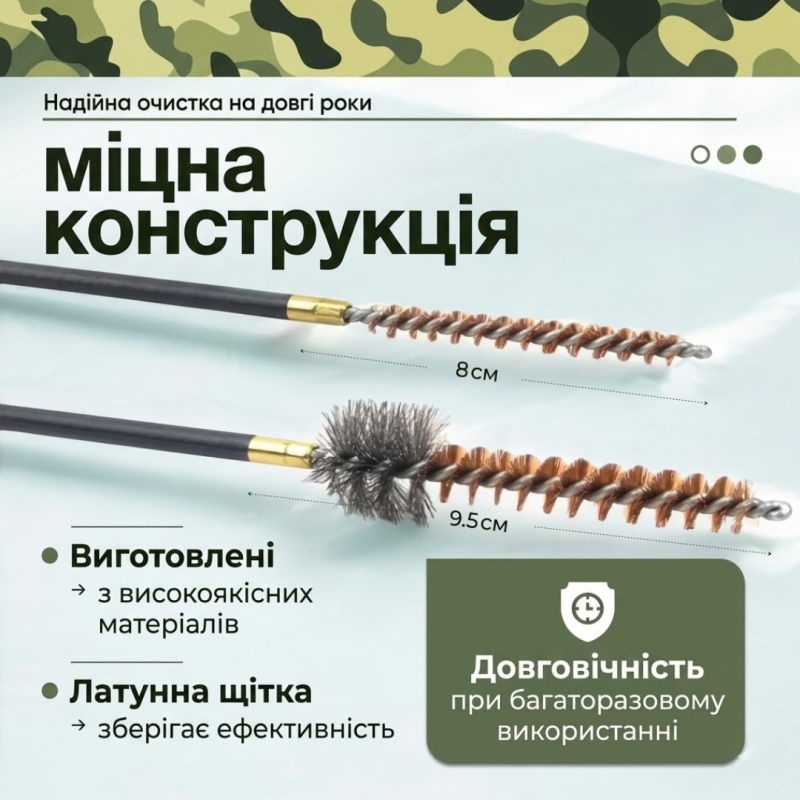 Комплект для ухода и чистки оружия 5.45/5.56 мм — шомпол, ершики, вишер и аксессуары в кейсе