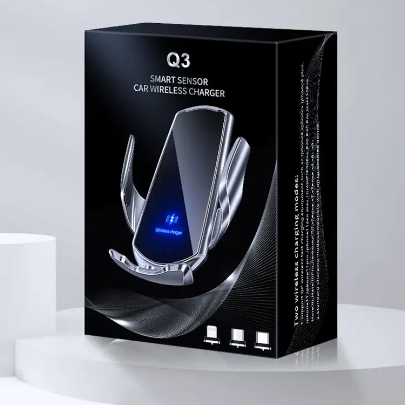 Автомобильный держатель RADIANCE SKY для телефона с беспроводной зарядкой SMART SENSOR Q3 для Android и Iphone