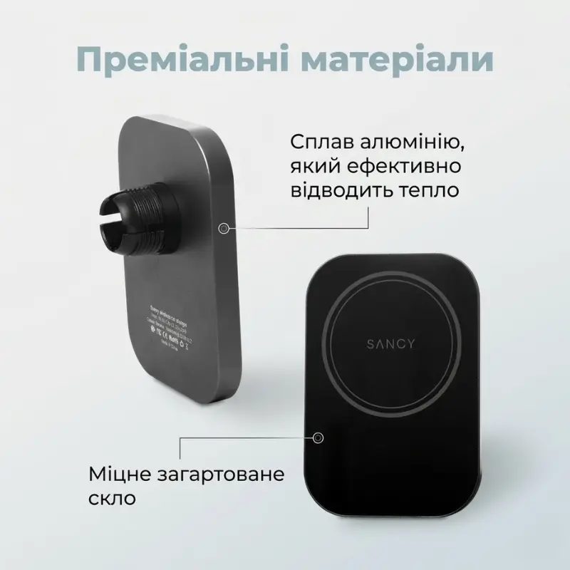 Держатель для телефона автомобильный с зарядкой MagSafe Qi2 15W Sancy, магнитный держатель в машину для iPhone