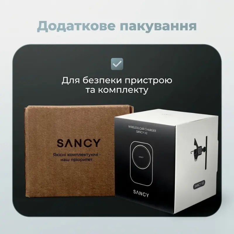 Держатель для телефона автомобильный с зарядкой MagSafe Qi2 15W Sancy, магнитный держатель в машину для iPhone