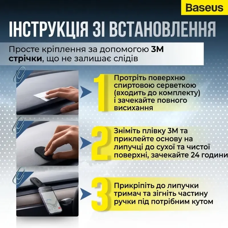 Baseus Автомобільний MagSafe тримач із бездротовою зарядкою 15W